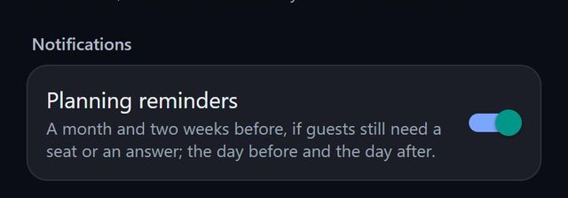 Planning reminders: screen from the SeatSpot app